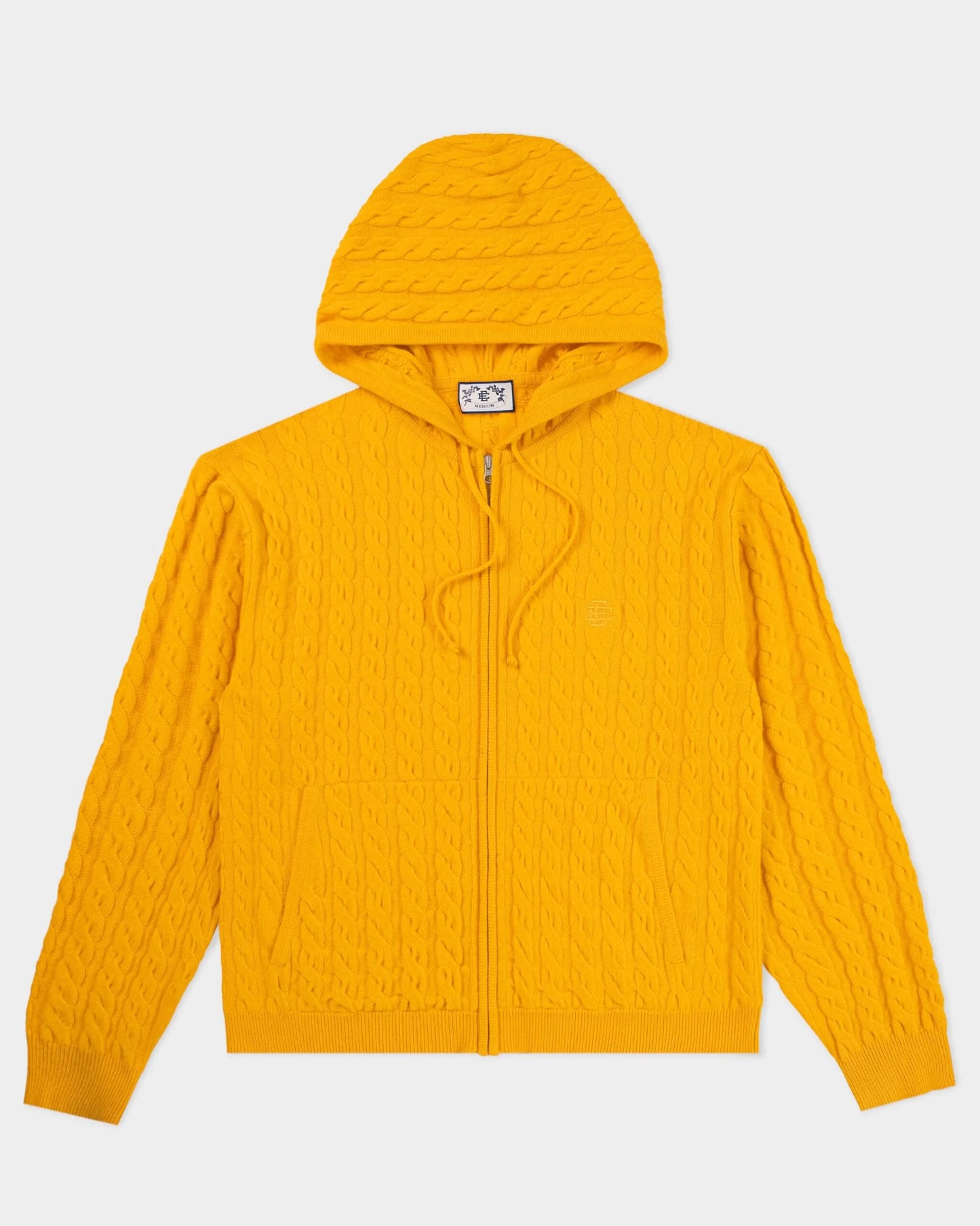 EE® Cable Knit Zip-Up Hoodie Yellow