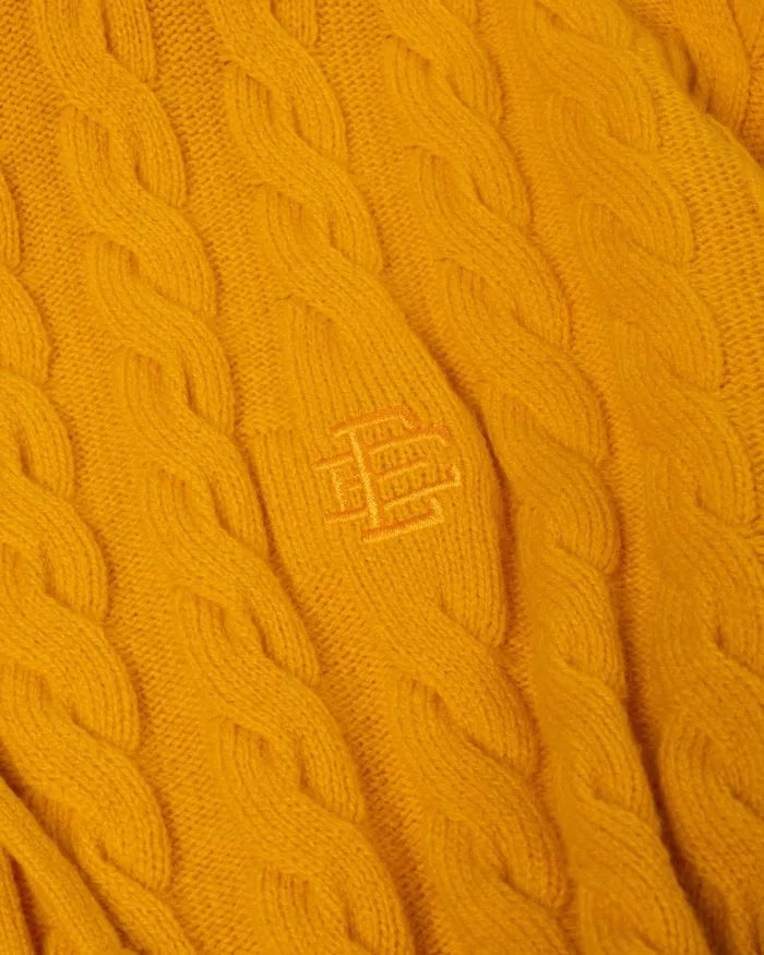 EE® Cable Knit Zip-Up Hoodie Yellow